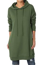 Themogan Pullover Hoodie Long Tunic Sweatshirts Chic Cheap