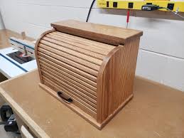 How to free wood bread box plans plans pdf winemaking rack off. Tambour Bread Box W Shelf Woodworking