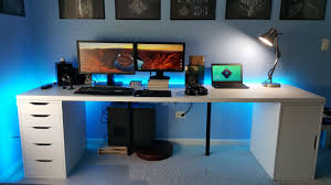 If you don't have a desktop gaming setup and want a desk from ikea for multiple uses, then you can go. I Too Have An Ikea Countertop Battlestation Ikea Countertop Desk Ikea Gaming Desk Countertop Desk