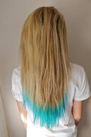 Blue is one the easiest colors to diy, and it's not exclusive to blondes, either. Pin By Katie Gates On Hair Dip Dye Hair Hair Styles Teal Hair