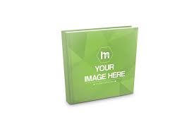 A 3d Angled Side View Of A Standing Square Book Isolated On A White Background Easily Upload Your Own Cover Artwork T Book Stands Hardcover Book Cover Artwork