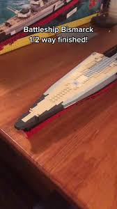 Battleship Bismarck halfway done! #cobi #lego #battleship #bismarck  #kriegsmarine #boat