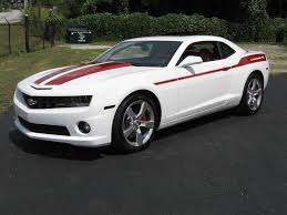 White Camaro With Red Stripes Dream Cars Camaro Sports Cars