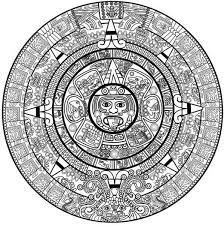 Aztec Calendar Tattoo Stencil