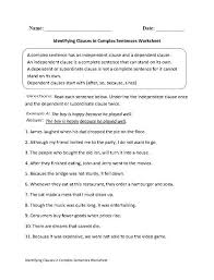 Sentences Worksheets Complex Sentences Worksheets Complex Sentences Complex Sentence Examples