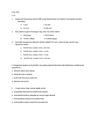 Setiap satu kali putaran penuh (360 o) pada skala thimble micrometer menunjukkan gerakan sepanjang. Soal Uas Tdo Kelas X To
