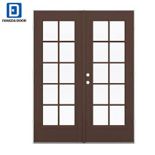 With new buildings, the fact that there are no doors or windows installed makes it easier to determine the measurements for the installation of a french door. Fangda 15 Lites Exterior Double Entry French Aluminium Doors China Exterior French Doors Glass Door Made In China Com