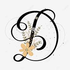 Tutorial buat logo huruf keren untuk youtube!! Letter D Alphabet Hand Lettering With Flowers And Ornaments Letter A Clipart Letter D Alphabet Png And Vector With Transparent Background For Free Download