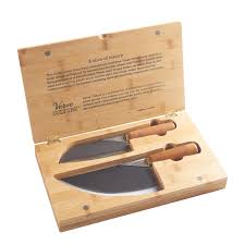 The knife' blade is forged from one single piece of steel and features a sweeping curve designed to this chef knife is an excellent addition to a kitchen set for serious cooking hobbyist, home cooking the knife is uniquely designed and hand signed by ken. Thai Moon Knife Set 2 Piece Chef S Knives With Carbon Steel Blades S Beige 11 5 Inch 10 5 Inch Overstock 31772922