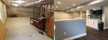 Scranton, pa we needed more space and a separate half bath on the main floor for when mom and grandparents visit so that they don't have to walk up or down steps. a polished basement conversion welcomes friends and family: Before After Md England Sons Basement Remodeling Specialists