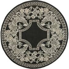 Shop for round outdoor rugs in outdoor rugs. 5 3 Round Indoor And Outdoor Leaf Area Rug Black Safavieh Target