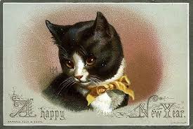 New Year Card Pictures Images Photos On Photobucket Kittens Vintage Vintage Happy New Year Vintage Cat