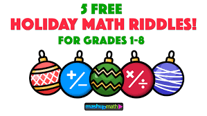 Our online 6th grade math trivia quizzes can be adapted to suit your requirements for taking some of the top 6th grade math quizzes. 5 Fun Christmas Math Riddles And Brain Teasers For Grades 1 8 Mashup Math