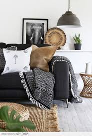 Dark Grey Couch And Bright Living Room Black And White Living Room Living Room White Home Decor