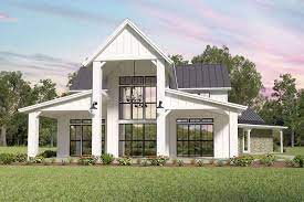 Plan 85316ms Modern Farmhouse Plan With Great Views To The Back In 2021 Modern Farmhouse Plans Modern Barn House Barn House Plans