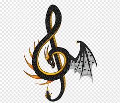 Music symbol dragon, png