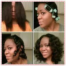 Sponge Roller Set On Blow Dried Hair Hair Styles Natural Hair Styles Relaxed Hair