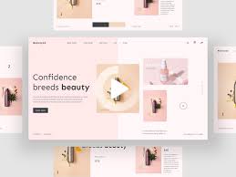 Beauty Product In 2020 Flat Web Design Web Design Cosmetics Website