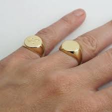 Gold Plated Pinky Ring For Men Personalized Men S Signet Etsy In 2021 Signet Ring Men Rings For Men Mens Pinky Ring