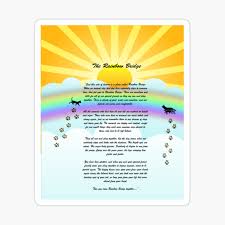 47 rainbow bridge poems ranked in order of popularity and relevancy. The Rainbow Bridge Pet Poem Greeting Card By Delights Redbubble