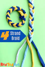 How to 4 strand flat braid step by step for beginners cc | everydayhairinspiration подробнее. How Do You Braid With 4 Strands Red Ted Art Make Crafting With Kids Easy Fun