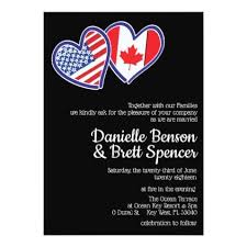 Black Canadian American Heart Flags Wedding Invitation Zazzle Com Wedding Invitations Invitations Wedding Themes Fall