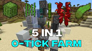 Today we built a super fast and efficient zero tick cactus farm in minecraft 1.15. 5 In 1 0 Tick Farm Bamboo Cactus Sugar Cane Weeping Vine Kelp Youtube