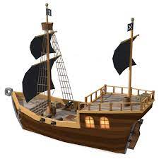 Low Poly Pirate Ship 3d Model Pirate Ships Diy Pirate Ship Model Ship Craft