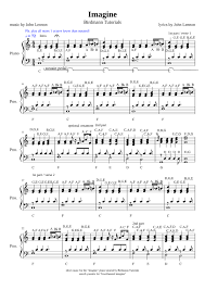 Imagine John Lennon Piano Sheet Music With Letters Best Music Sheet