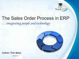 the sales order process in sap erp