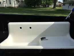 Product title sutton place farmhouse fireclay 33 single bowl kitchen sink with grid and strainer in white average rating: Farmhouse Sink Cast Iron Antique Sinks For Sale Ebay