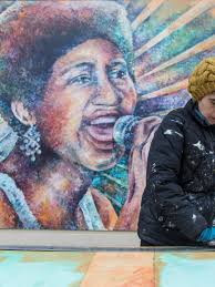 Aretha Franklin, Marvin Gaye paintings brighten Detroit border
