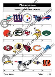Imagine you score tickets to see your favorite nfl team in action at the biggest game of the year. Sports Team Logos 005 Nfl Quiznighthq