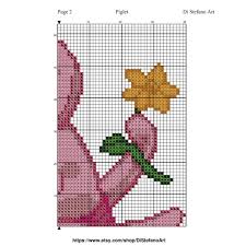 This listing is a pdf file of the pattern eeyore, not the finished product. Piglet Cross Stitch Pattern Pdf Embroidery Chart Cute Nursery Decor Disney Winnie The Pooh Counted Cross Stitch Chart Instant Download Sold By Distefanoart On Storenvy