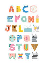 Wooden Abc Animal Letter In 2021 Abc Poster Animal Letters Kids Poster