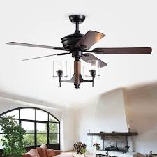 52 Poirier 5 Blade Chandelier Ceiling Fan With Remote Control And Light Kit Included Ceiling Fan Chandelier Ceiling Fan With Remote Ceiling Fan With Light
