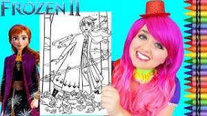Frozen northern lights giant coloring page | light art. Coloring Frozen 2 Anna Giant Disney Coloring Page Crayola Crayons Kimmi The Clown Youtube