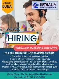 Telecaller Marketing Executive Dubai Uae Gulf Career Hunt Sales And Marketing Jobs Executive Education Marketing Jobs