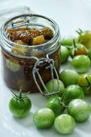 Chutney De Tomates Cerises Vertes Au Gingembre 300g De Tomates Cerises Vertes 150g De Sucre 1 Chutney De Tomates Recettes De Cuisine Chutney Tomates Vertes