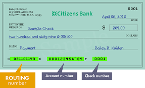 Routing Number 031101143 Of Citizens Bank In City Riverside Citizen Numbers Riverside