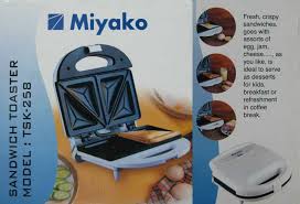Mengenai wajan pemanggang roti ini, ukurannya bervariasi. Miyako Sandwich Toaster Tsk 258 Jual Miyako Sandwich Toaster Tsk 258 Pusat Jual Produk Miyako Murah Toko Jual Miyako Sandwich Toaster Tsk 258 Sale Sandwich Maker Miyako Sandwich Maker Impor Murah Pusat Jual Sandwich Maker