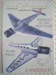 Weit über 200 verschiedene papiermodelle werden hier kostenlos angeboten. Junkers Ju 60 Und Ju 160 Flugzeug Propellerflugzeug Kartonbausatz Bastelbogen Ebay