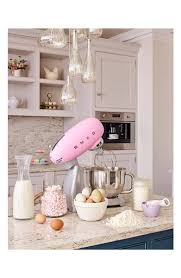 A Beautiful Retro Style Stand Mixer Features Ten Variable Speeds With A Smooth Start Function And Auto Stop Safe Smeg Retro Kitchen Appliances Smeg Stand Mixer