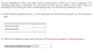 The option is out of the money the option is at the money. You Are Attempting To Value A Put Option With An Chegg Com
