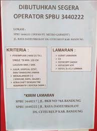 Lowongan kerja pom bensin april 2021. Lowongan Operator Spbu