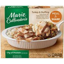 I cook the frozen entree on 30% power for 20 minutes, with the film still. Marie Callender S Meal For Two Turkey Stuffing Frozen Meal 24 Oz Food 4 Less