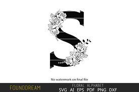 Download Floral Alphabet S Letter Graphic By Foundream Creative Fabrica SVG Cut Files