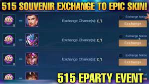 I am getting service error 500 when i try to roll the dice. How To Get Free Epic Skins At Event 515 Eparty Mobile Legends Ml Game News