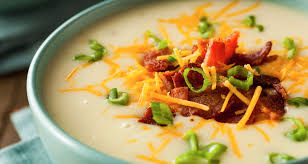 Step 1 combine broth, potatoes, onion, garlic salt, seasoned salt, sea salt, cayenne, basil, and parsley in a slow cooker. Loaded Baked Potato Soup Farmers Almanac