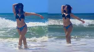 ‘Taarak Mehta Ka Ooltah Chashmah’ fame Sonu Bhide aka Nidhi Bhanushali  poses in a bikini and raises the temperature, pictures go viral